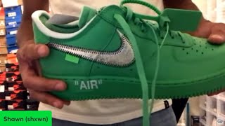 SHOULD I RESELL? OFF WHITE NIKE AIR FORCE 1 BROOKLYN GREEN LOW