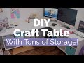 DIY Craft Table | Cubicle Storage Table