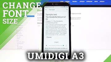 UMIDIGI A3 – Manage Display Settings & Change Font Size