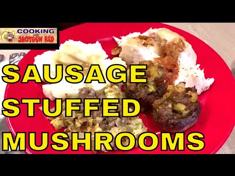stuffed-mushrooms-with-sausage-dressing---delicious-and-simple-to-make!