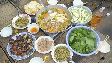 Cua Đồng nấu Lẩu Bầu, "Lai Rai" trên Sông Nước Miền Tây | Nét Quê #589