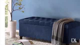 Shandra Bench Storage Ottoman with Tufted Top by Madison Park