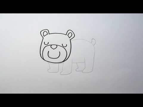 Learn to draw a cute cartoon bear easily with Kids Craft. thumbnail