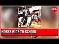 Kerala School Girl Rides Horse To Reach Exam Hall | Viral Videos