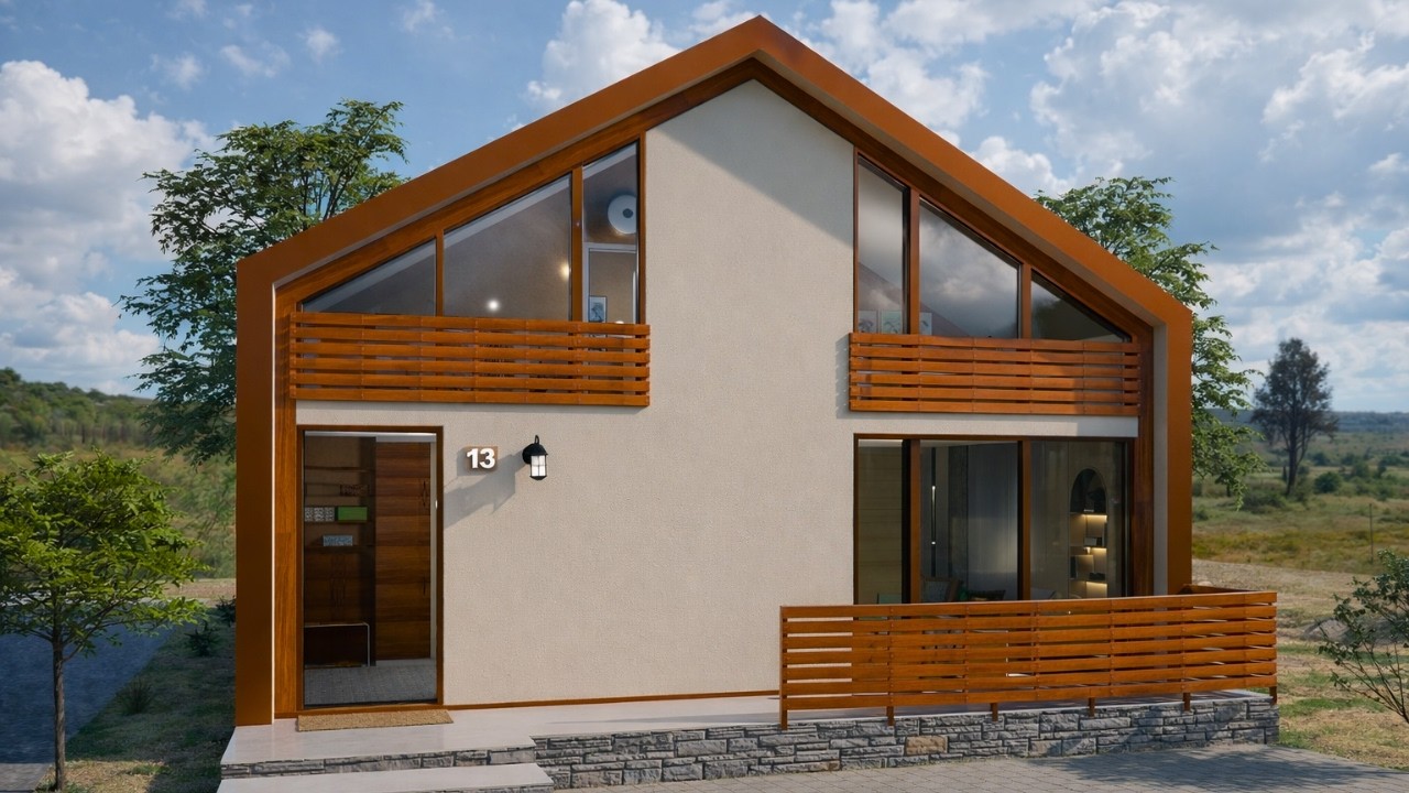10x10 m (33x33 ft) 2-Story Modern Cottage House | 4 Bedroom Beautiful Family Home