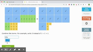 How to Add and Subtract Polynomials Using Algebra Tiles