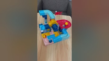 Satisfying Build & Sound 🟢 Marble Run Slide Building Blocks
