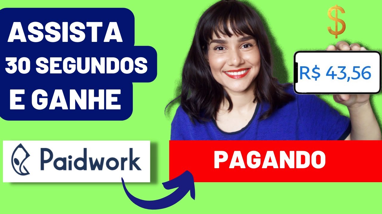 ✅ PAIDWORK PAGOU!  Ganhei DINHEIRO ASSISTINDO A VÍDEOS no celular ( app para ganhar dinheiro )