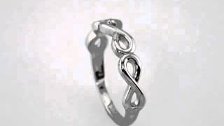 14kt White Gold Stack-able Infinity Ring Size 7