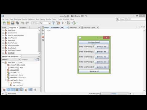 Java Swing example: Add and Remove UI components dynamically