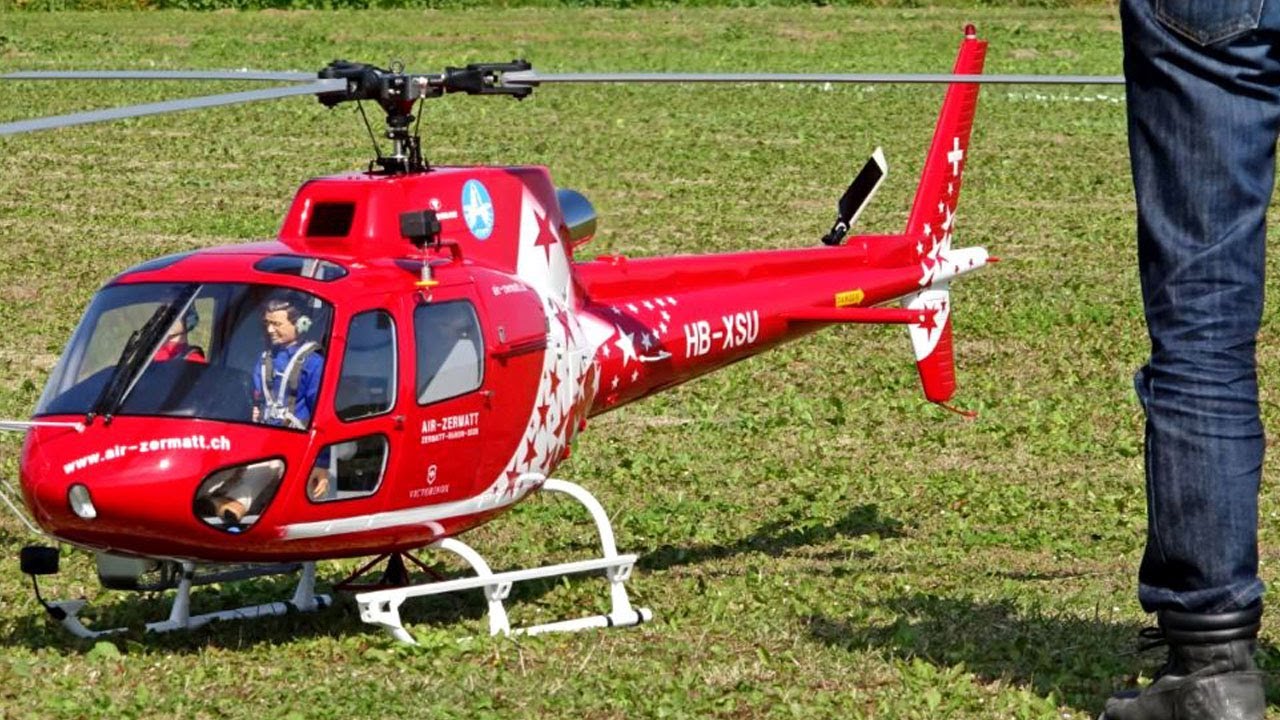 RC Jet Heli AS350 エキュレイユ・スケールヘリコプター - YouTube