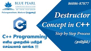 Destructor in C++ Programming Language tutorials in Tamil சி++ புரோகிராமிங் தமிழில் | தமிழ் Tutorial