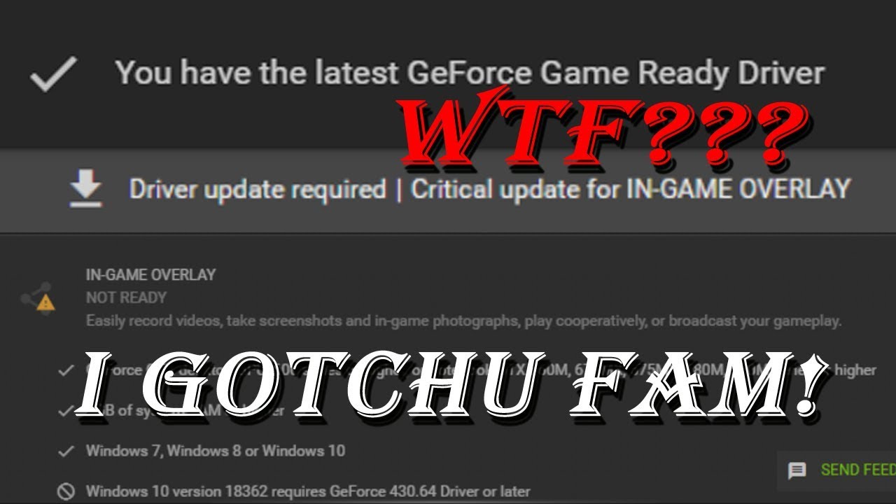 Fix Geforce Experience Critical Update For In Game Overlay Reason Why No New Videos Lately Youtube