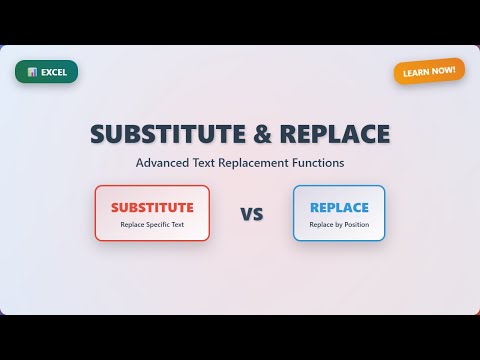 Excel Text Magic: Master SUBSTITUTE & REPLACE Functions!