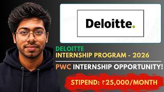 Deloitte Internship Program - 2026 | PWC & Rubrik Biggest Internship Opportunity | HackerRank Intern