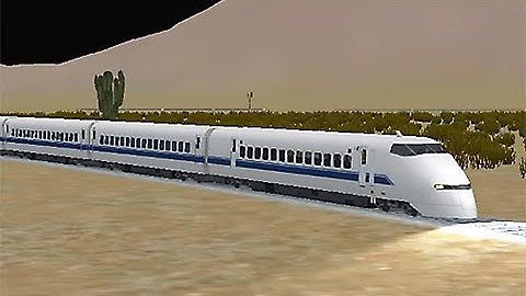 Train Sim - Desert Using Shinkansen S300 at Night - Simulasi Kereta Api