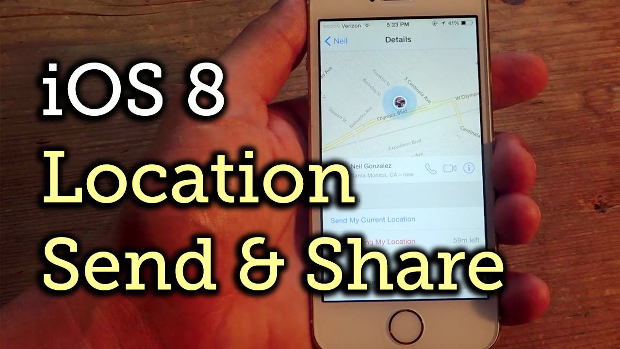 Share Location Through the Messages App on iOS 8 [HowTo] YouTube