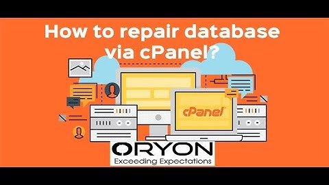 How to repair database via cPanel?