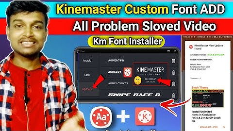 How To Add Custom Font In Kinemaster|KM Font Installer|how to add stylish font in kinemaster