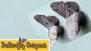 تعالوا نصنع معاً فراشات بالورق عن طريق الطيّ Origami butterfly#