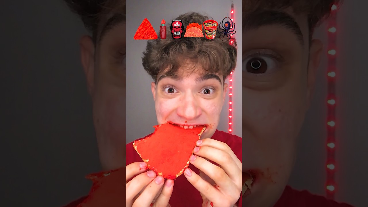 Gigantic Spicy Red Food ASMR!? 🥵