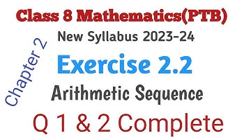 Class 8th Math(P.T.B) Chapter 2 Exercise 2.2 Question 1 and 2 NEW SYLLABUS 2023-24 BASED ON SNC
