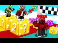 I Cheated In A HUGE Lucky Block RACE... (ROBLOX BEDWARS)