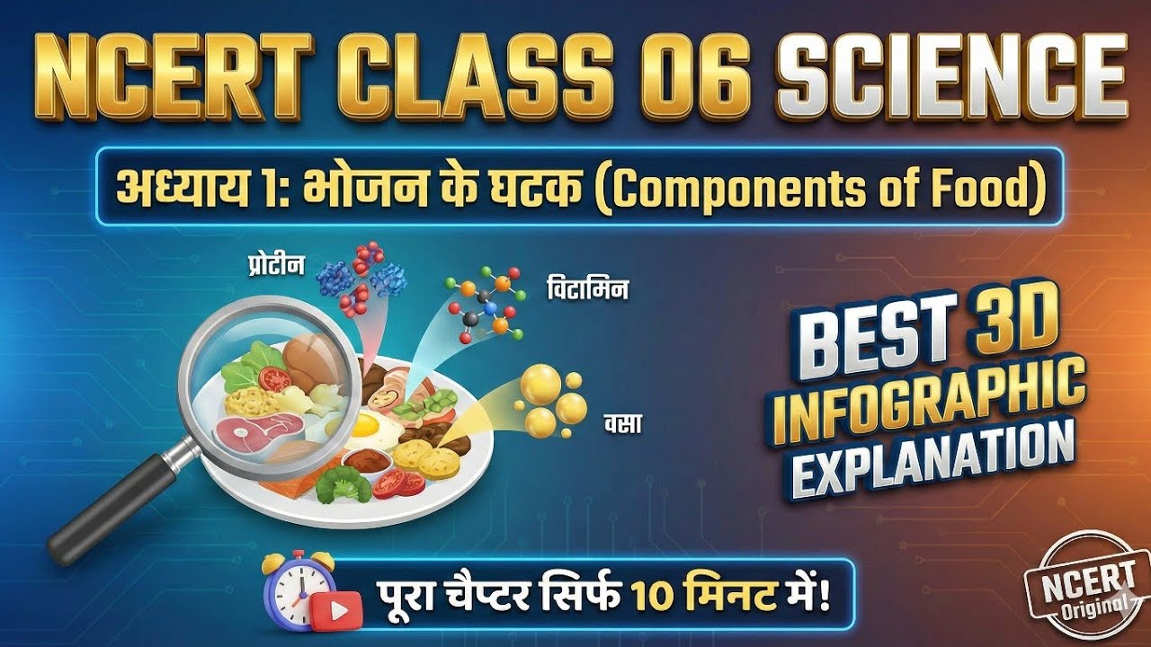 Ncert Science Class 06 | Chapter 01 |Component Of Food| One Shot Video ...
