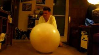 B01 Doll Shape Balloon In Biggest Airship Balloon & Pop