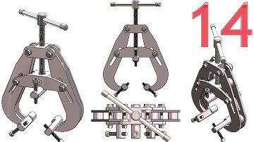 14-Project 48| Tube /Pipe Welding Vise |SolidWorks Tutorial: final assembly, animation, process list