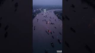 Ichamati Rivers Idol Immersion Scene Through Drone