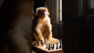 Monkey playing chess ♟️🐵 #monkey  #play #games