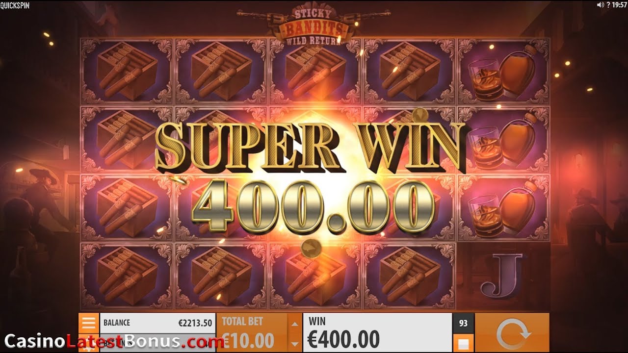 STICKY BANDITS: WILD RETURN from QuickSpin (FREESPINS, BONUS, BIGWIN, SUPERBIGWIN, MEGAWIN)