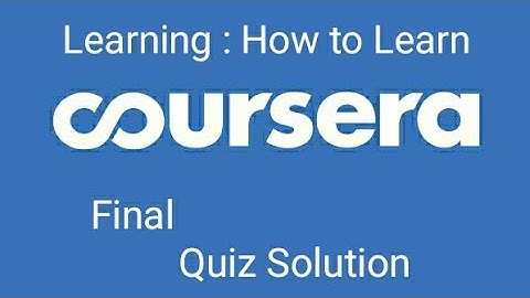 Learning How to learn: final quiz answer week 4 Coursera