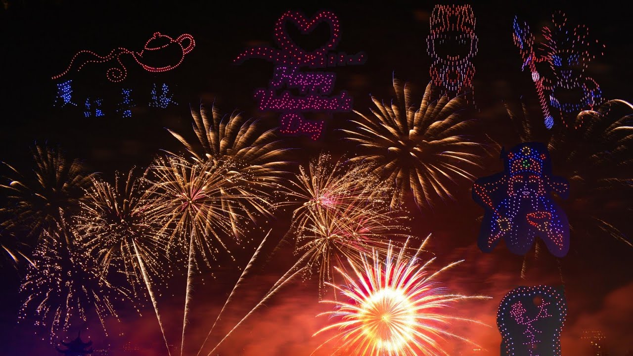 115.02.14 〖愛在蓮潭｜金蘭之夜〗左營太子宮慶成入火安座平安遶境大典情人節晚會×蓮池潭光影盛會（無人機展演+水舞燈光秀+高空煙火秀） 