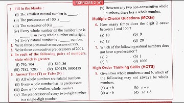 Composite Mathematics Class 6, Chapter 2 ||Exercise 2 A, Complete