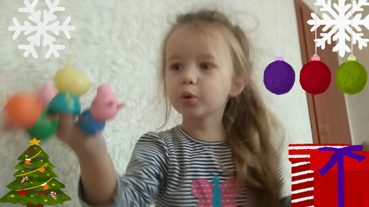 Подарочек на Святого Николая Пальчиковый театр Пеппы, Finger family Peppa pig song