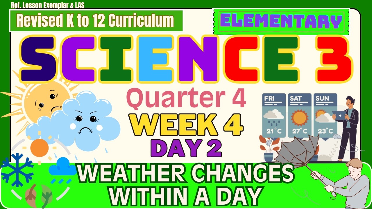 Science 3 Quarter 4 Week 4 Day 2 | Weather Changes Within a Day Revised K-12