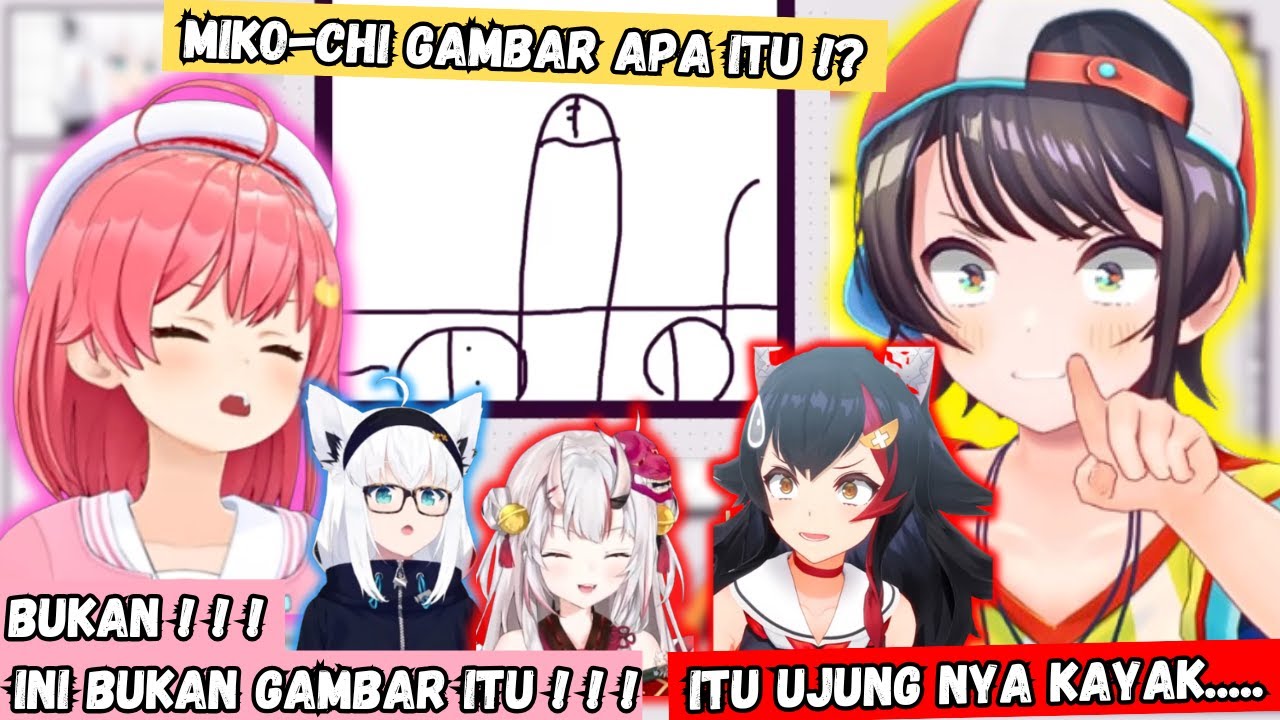Fubuki Mio Subaru Ayame Terkejut dan Ngakak Ketika Lihat Gambar Sus nya Miko