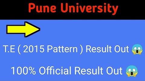 Official T.E 2015  Result Out 😱 #PuneUniversity #sppu