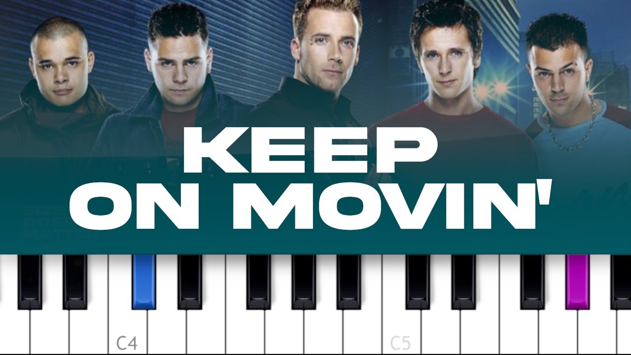 Five - Keep On Movin' (piano tutorial)