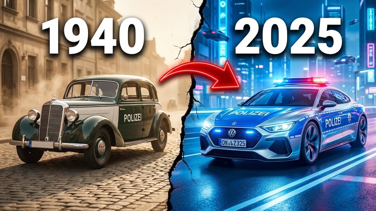 💥 German Police Cars Then and Now — 1940 to 2025 Evolution Police cars