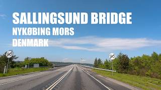 Driving North Across Sallingsund Bridge | Mors, Denmark Scenic Drive 4K