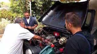 AMC 360 Cj7 first start after rebuild