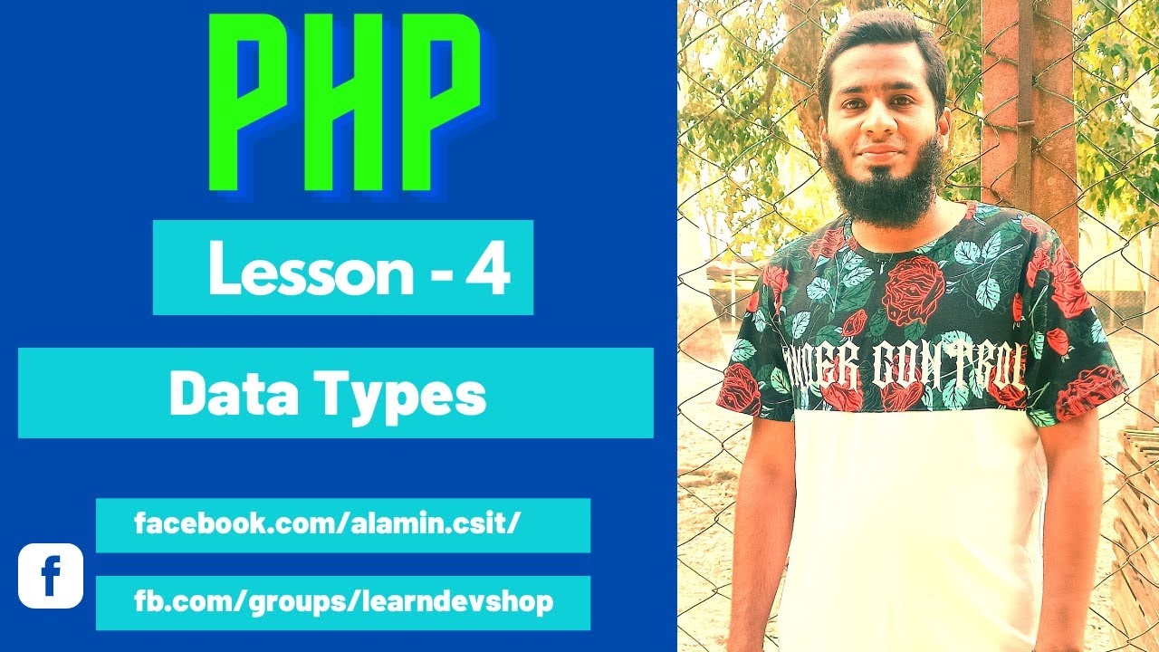 04 Basic PHP Part 004 Data Types - YouTube