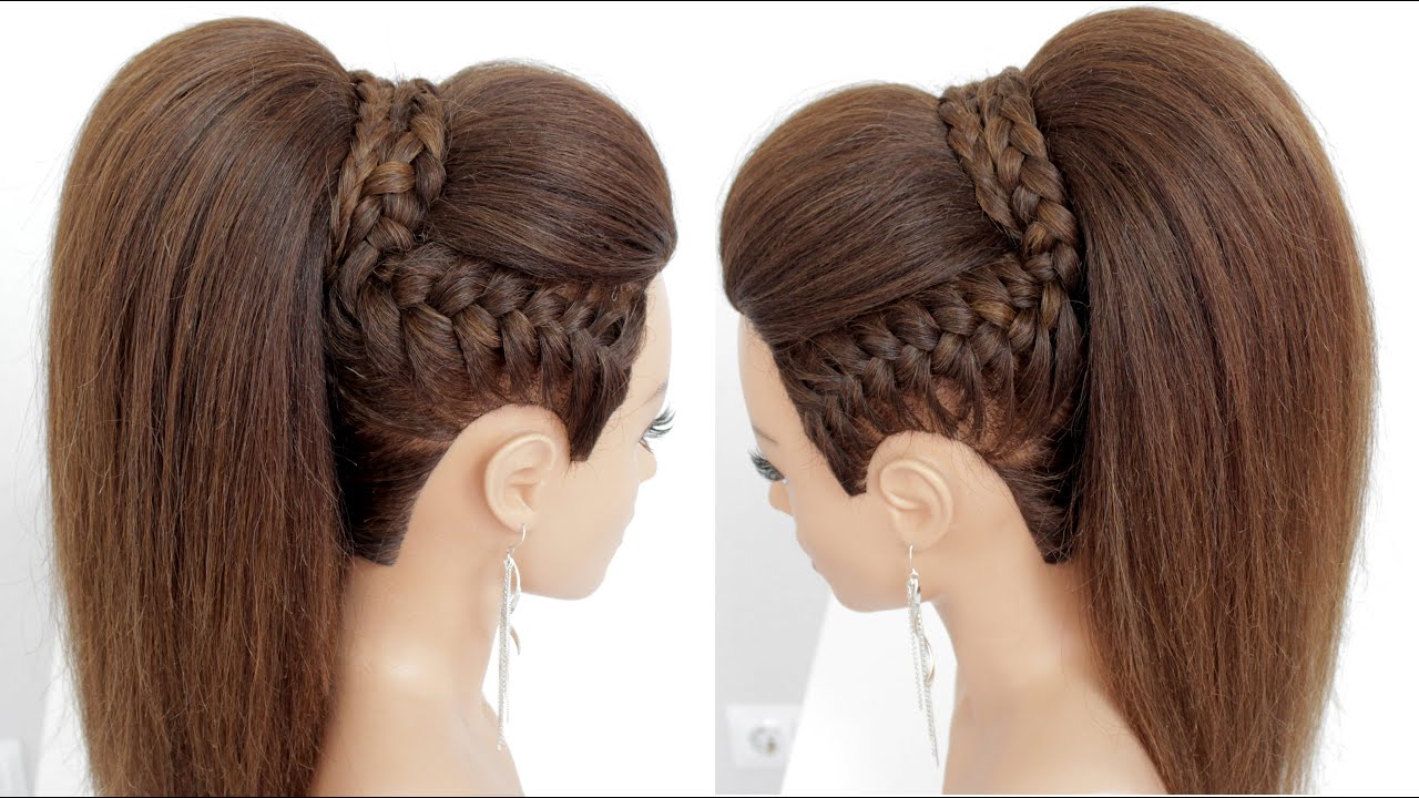 New hairstyle for ladies with long hair. Half up half down ponytail hairstyles.