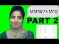 MATRICES MCQ PART2
