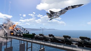 At Dawn, The Crimean Bridge Was Destroyed By Surprise Attack By Ukraine - Arma 3