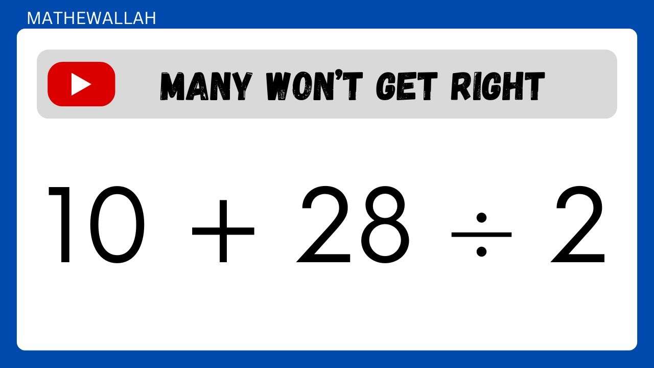 Just Do This In This Way | Many Get This Wrong | Math - YouTube