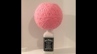 how to make a bottle lamp, YARN LAMPSHADE